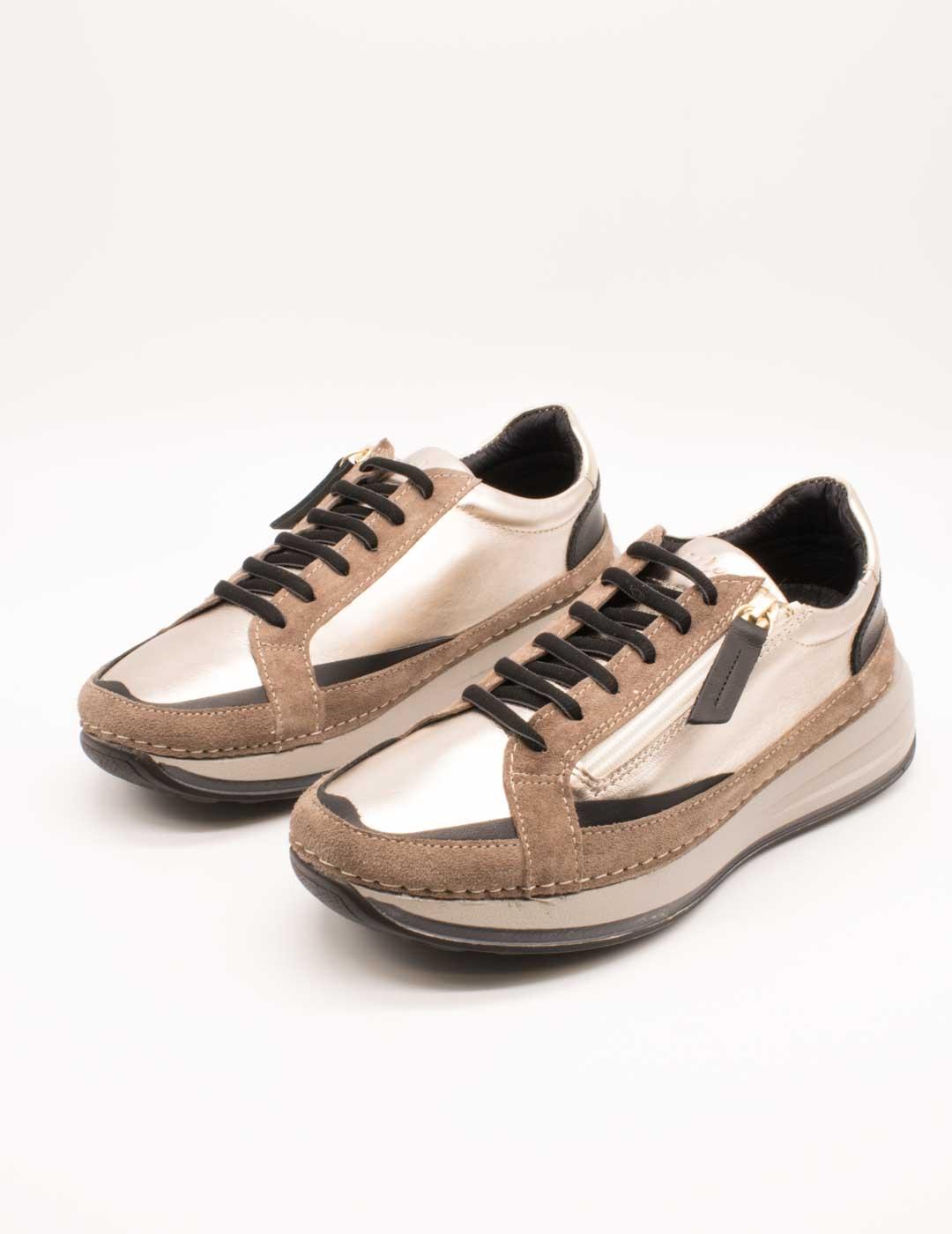 Deportivo 24350-6 B5 Nappa Taupe de Mujer