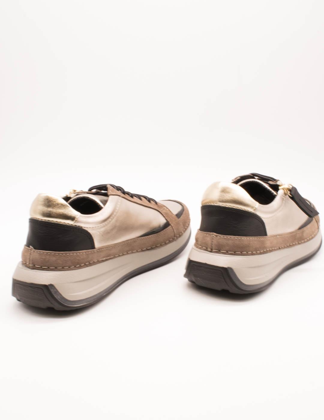 Deportivo 24350-6 B5 Nappa Taupe de Mujer