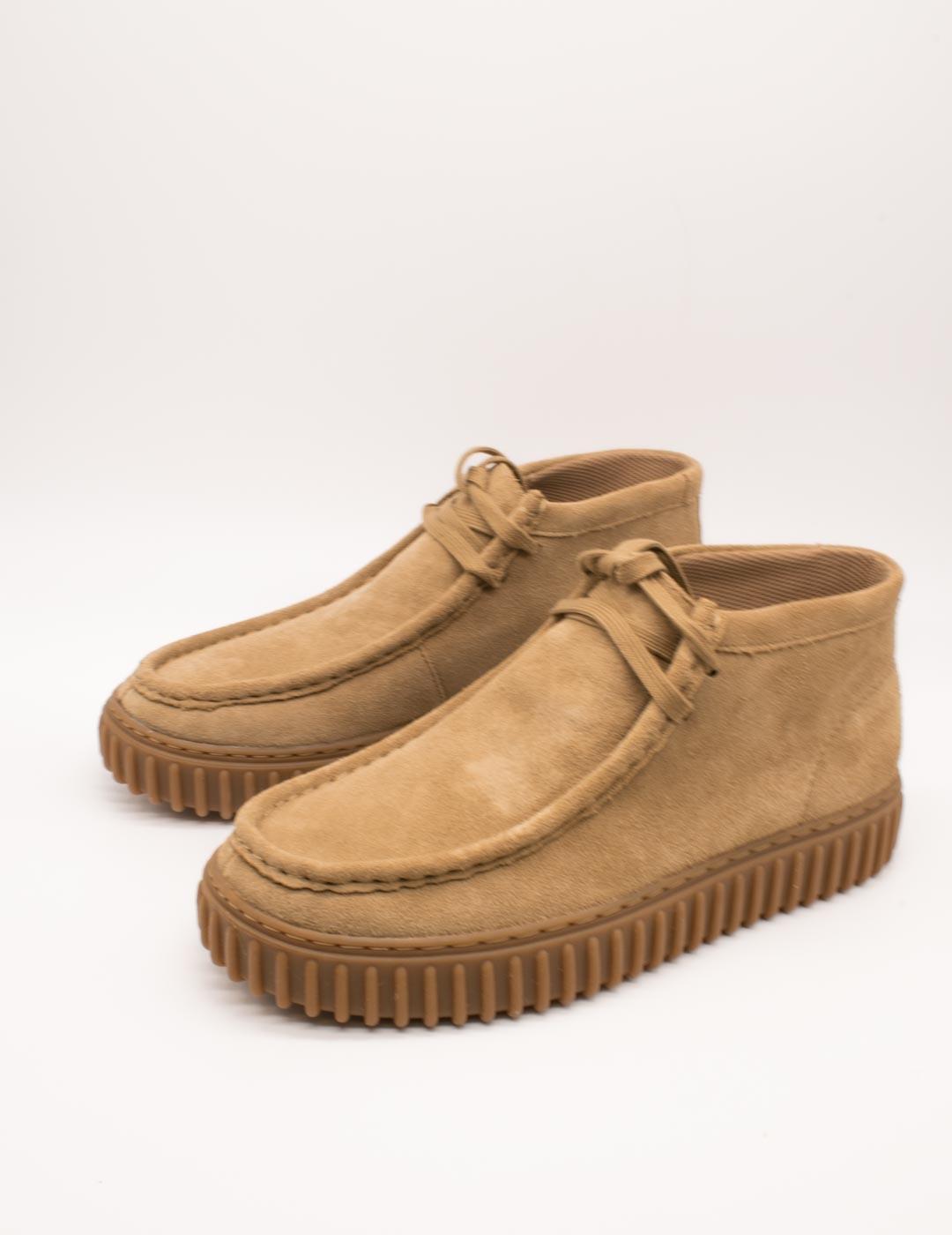 Botín Clarks 26173663 Torhill Hi Dark Sand Suede de Hombre