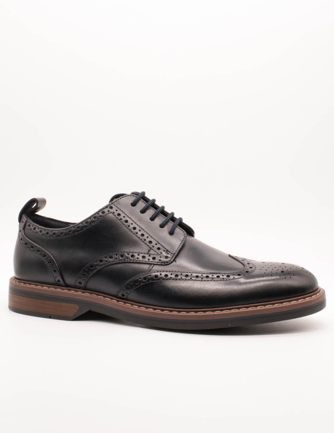 Zapato Clarks 26178471 Aldwin Limit Navy Leather de Hombre