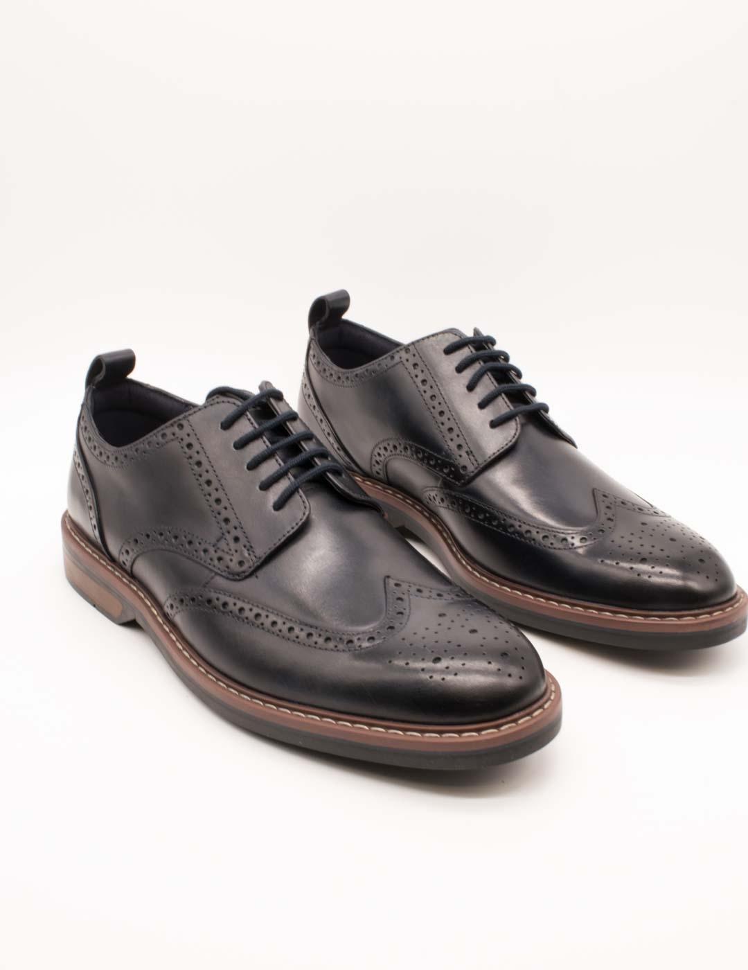 Zapato Clarks 26178471 Aldwin Limit Navy Leather de Hombre