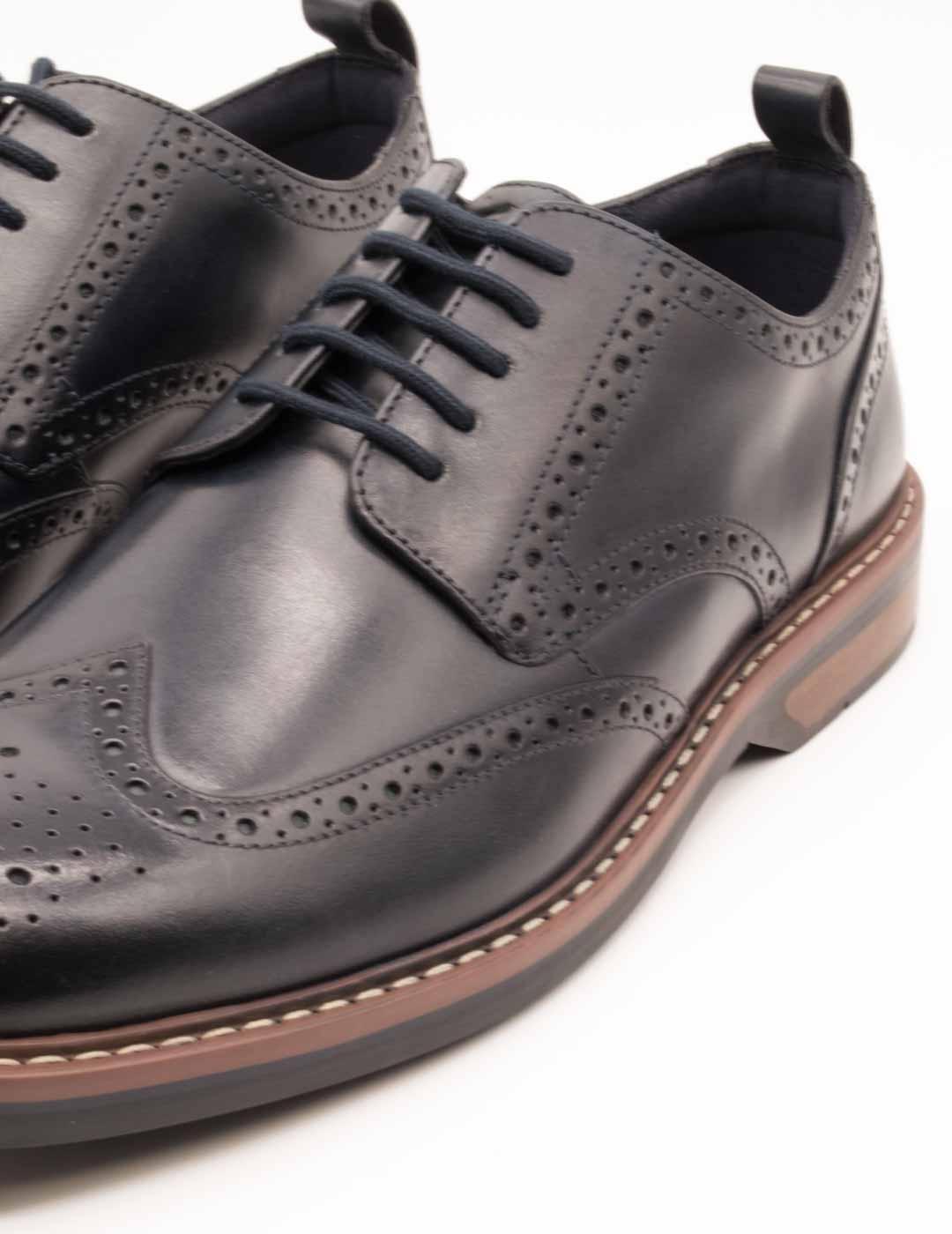 Zapato Clarks 26178471 Aldwin Limit Navy Leather de Hombre