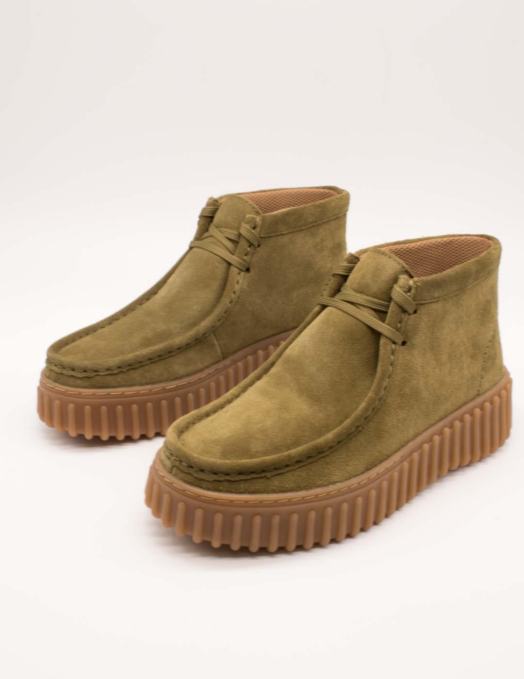 Botin Clarks 26183872 Torhill Moss Olive Suede de Mujer
