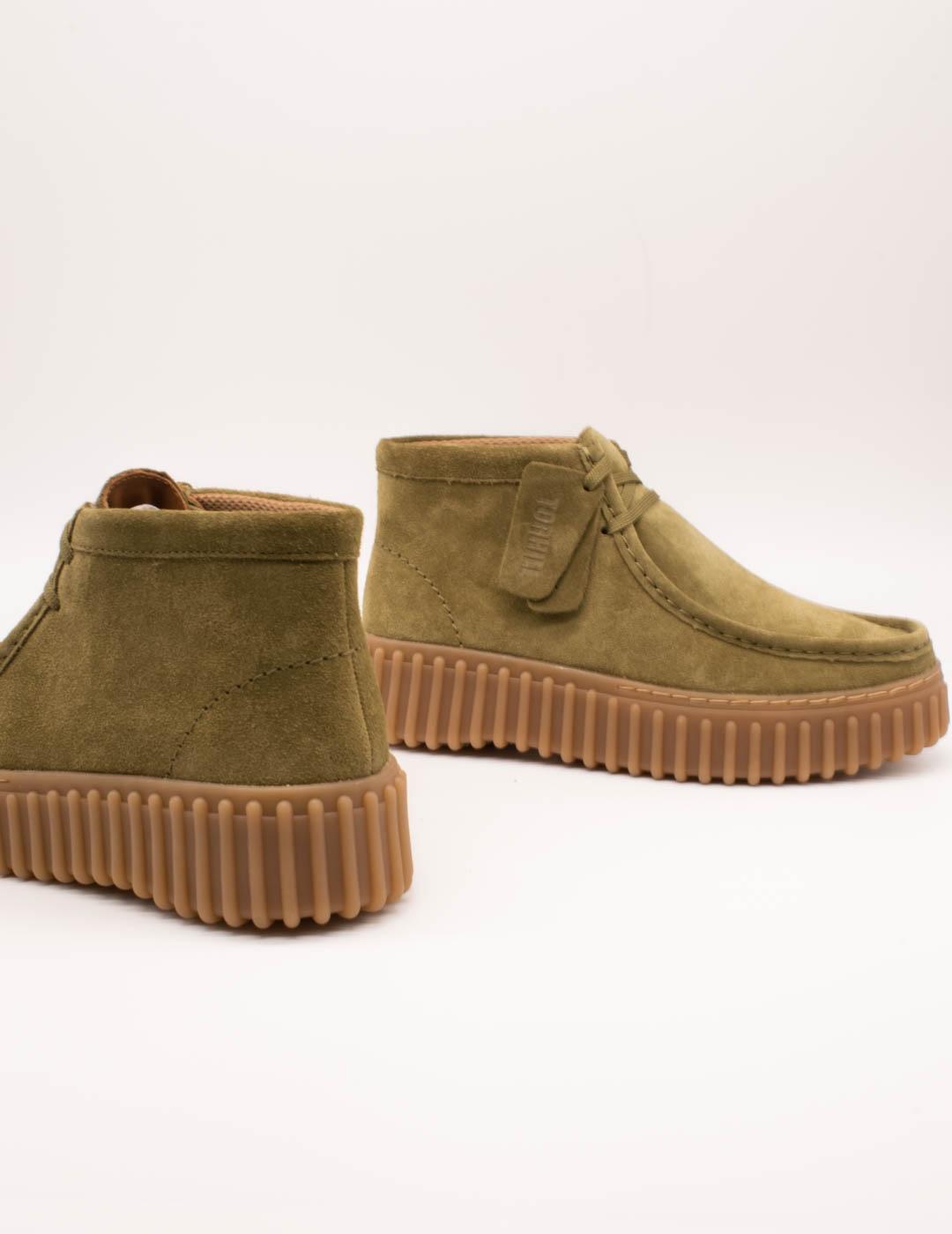 Botin Clarks 26183872 Torhill Moss Olive Suede de Mujer