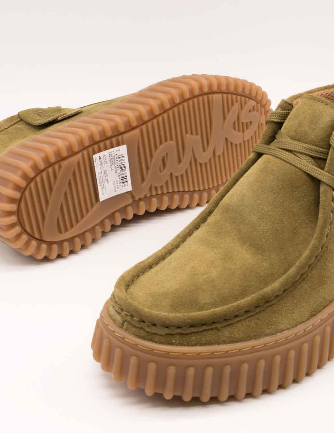 Botin Clarks 26183872 Torhill Moss Olive Suede de Mujer
