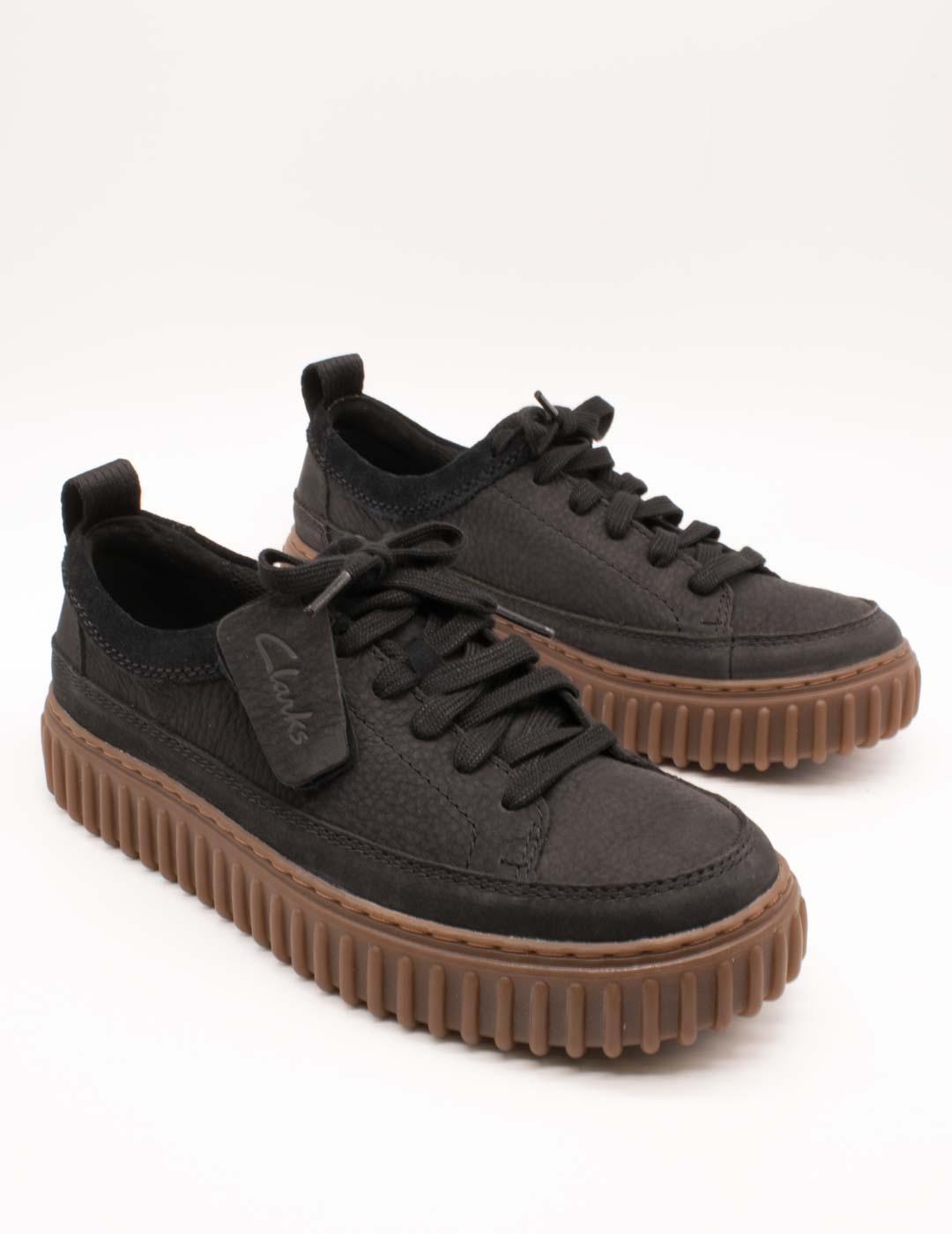 Zapato Clarks 26183470 Torhill Lace Black Nubuck de Hombre