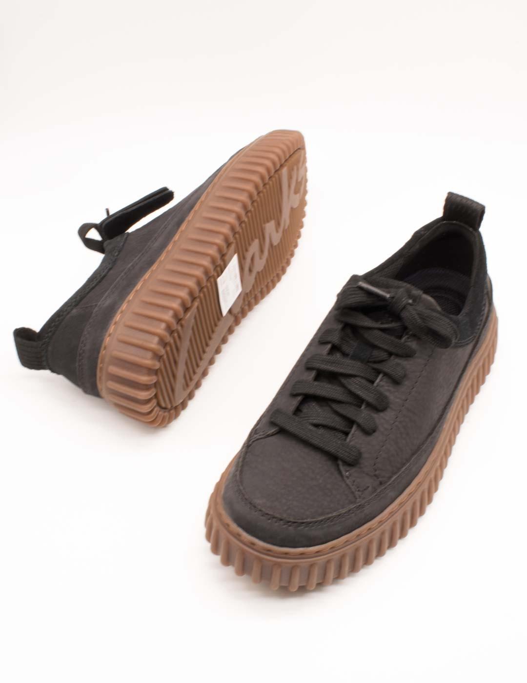 Zapato Clarks 26183470 Torhill Lace Black Nubuck de Hombre