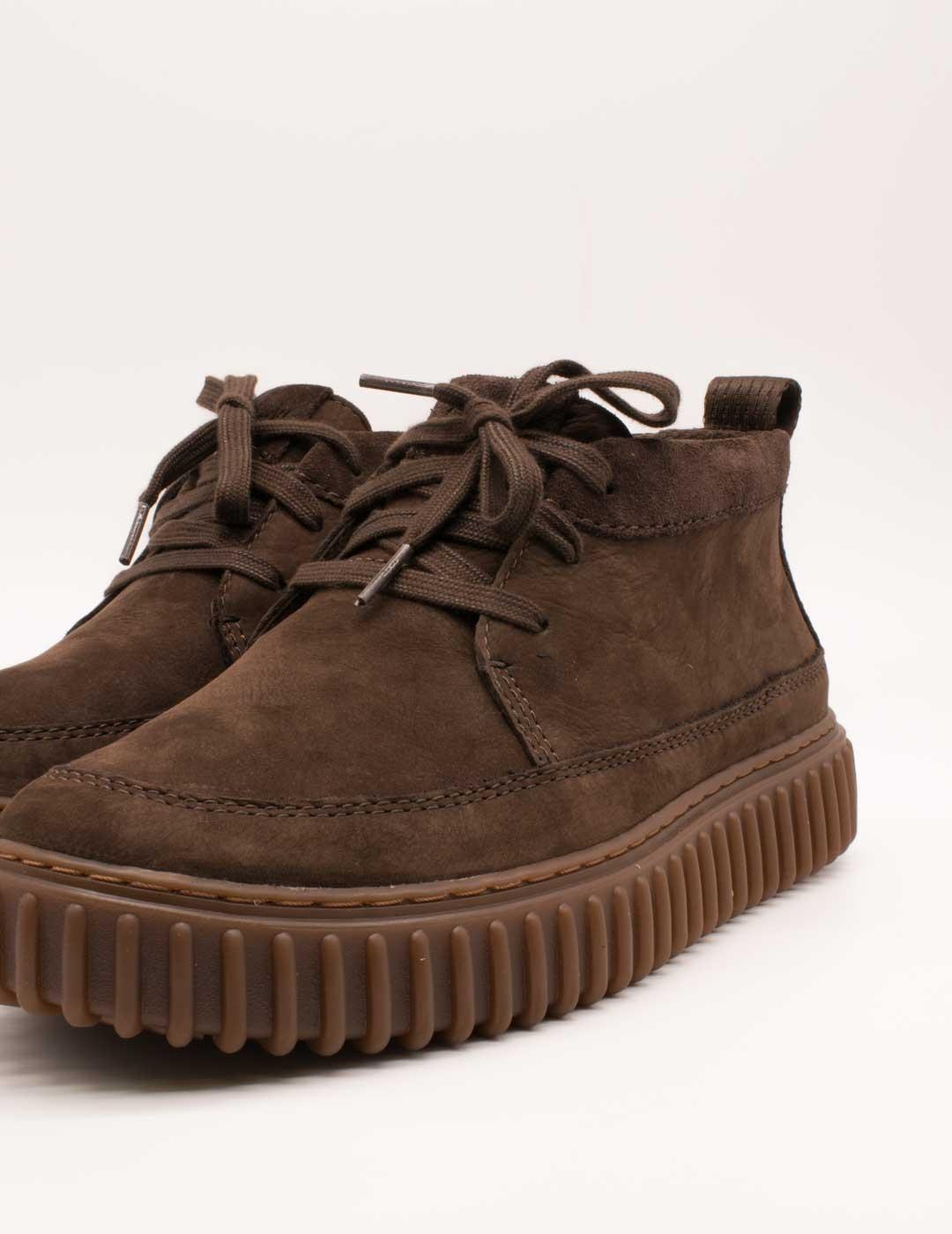 Botín Clarks 26184694 Torhill LaceHI Dark Brown de Hombre