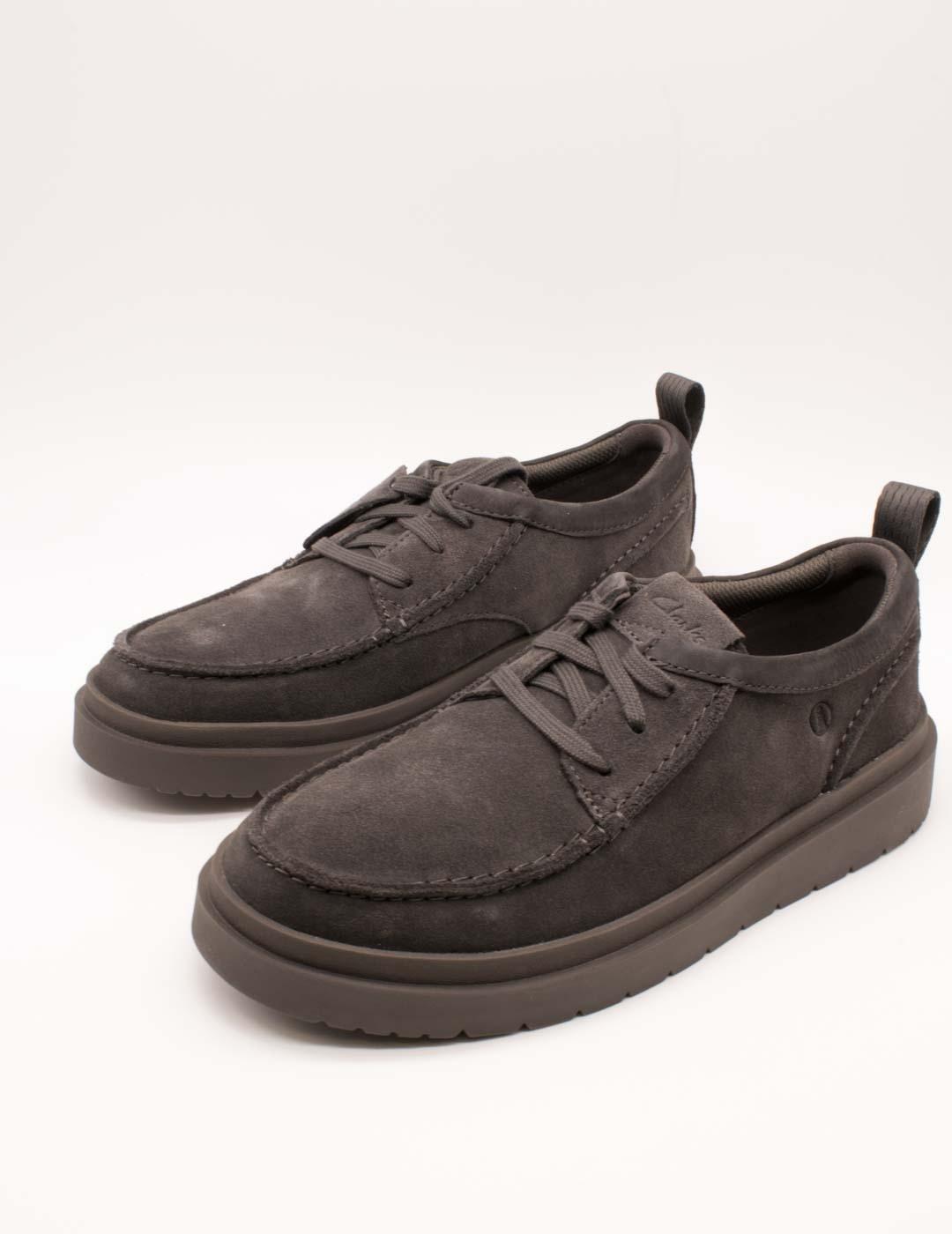 Zapato Clarks 26183404 Polden Moc Dark Grey de Hombre