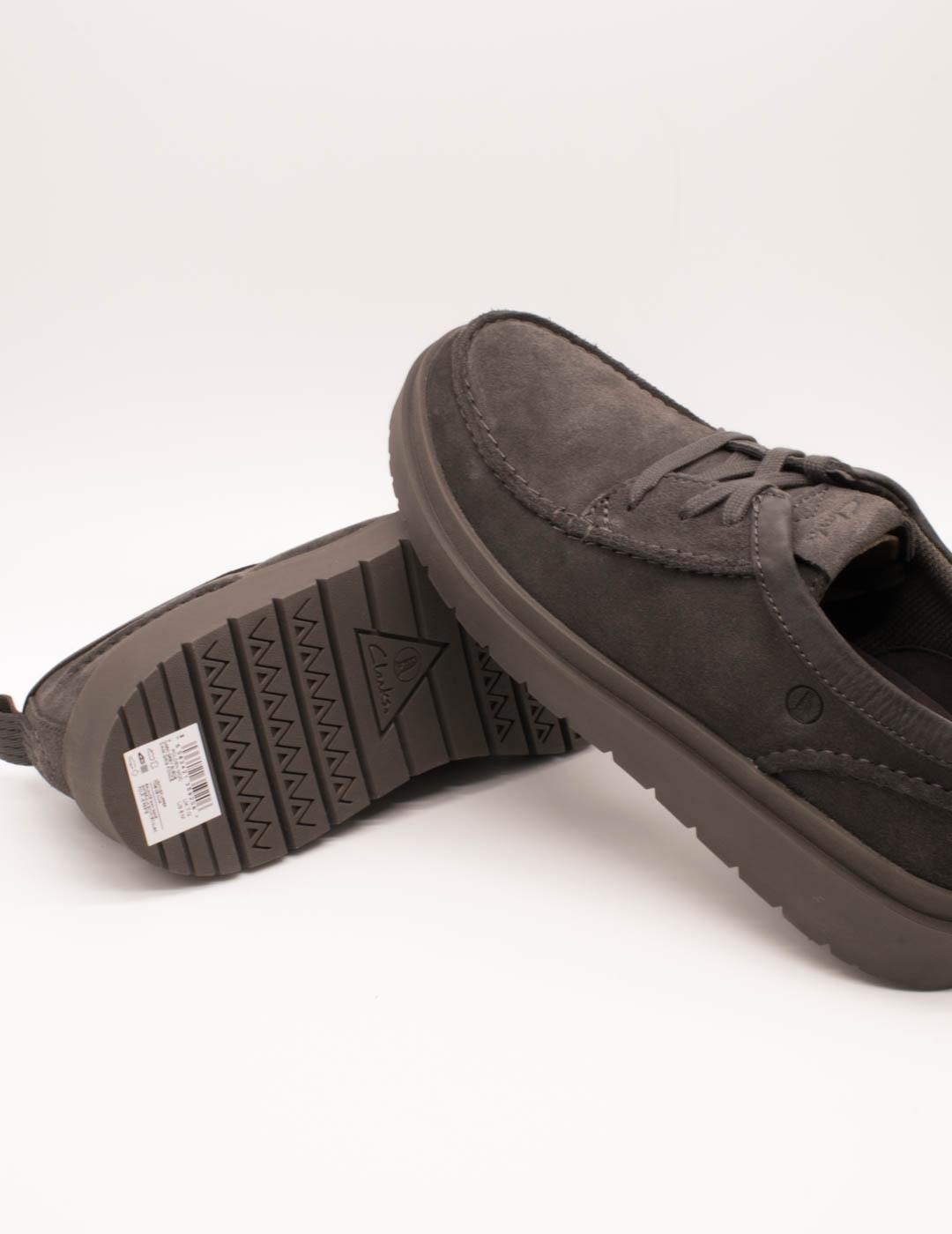 Zapato Clarks 26183404 Polden Moc Dark Grey de Hombre