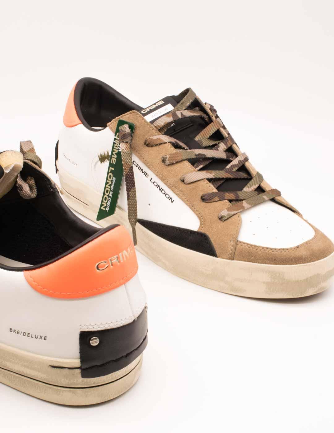 Deportivo Crime London 11106AA8 SK8 Deluxe White de Hombre