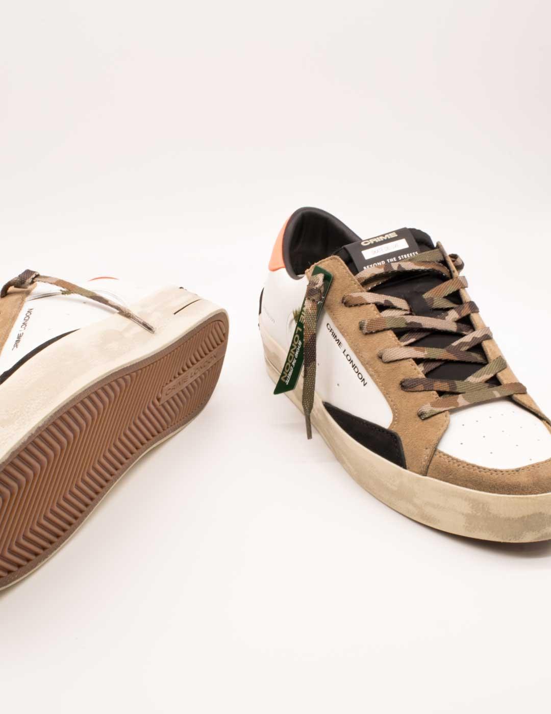 Deportivo Crime London 11106AA8 SK8 Deluxe White de Hombre