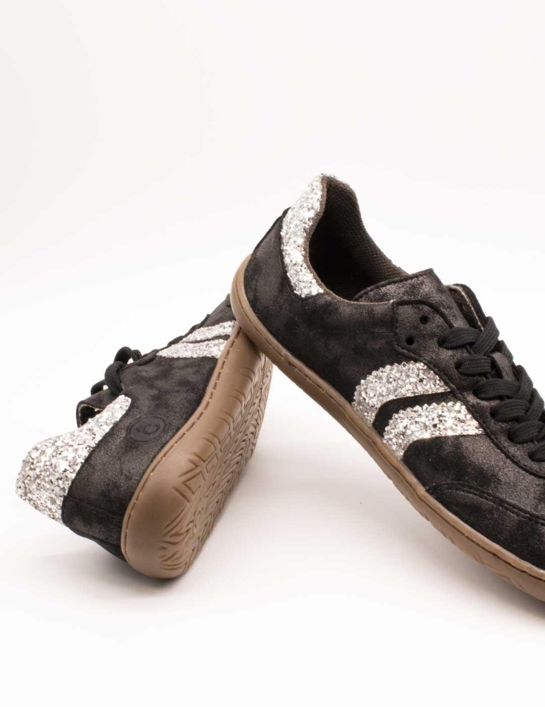 Deportivo Coqueflex 4415 Microstar Gliter Negro de Mujer