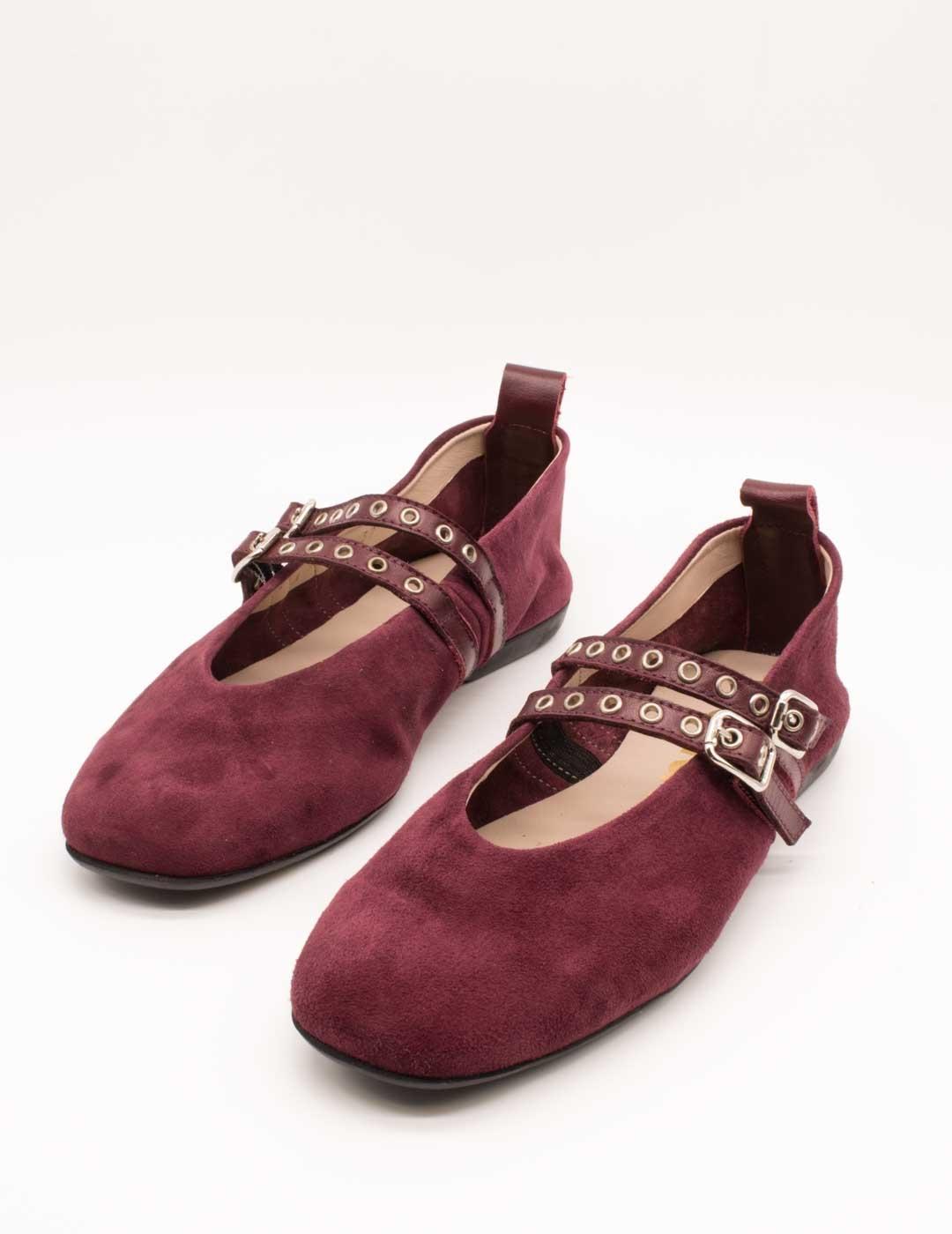 Bailarina Wonders A-86133 Ante Velvet Vino de Mujer