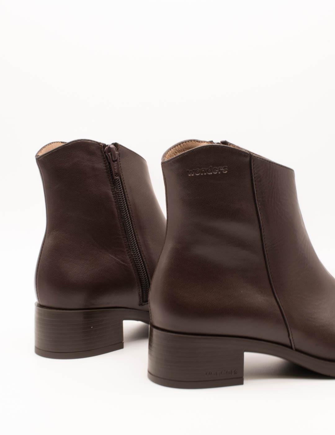 Botín Wonders D-1801 Isy Testa Marrón de Mujer