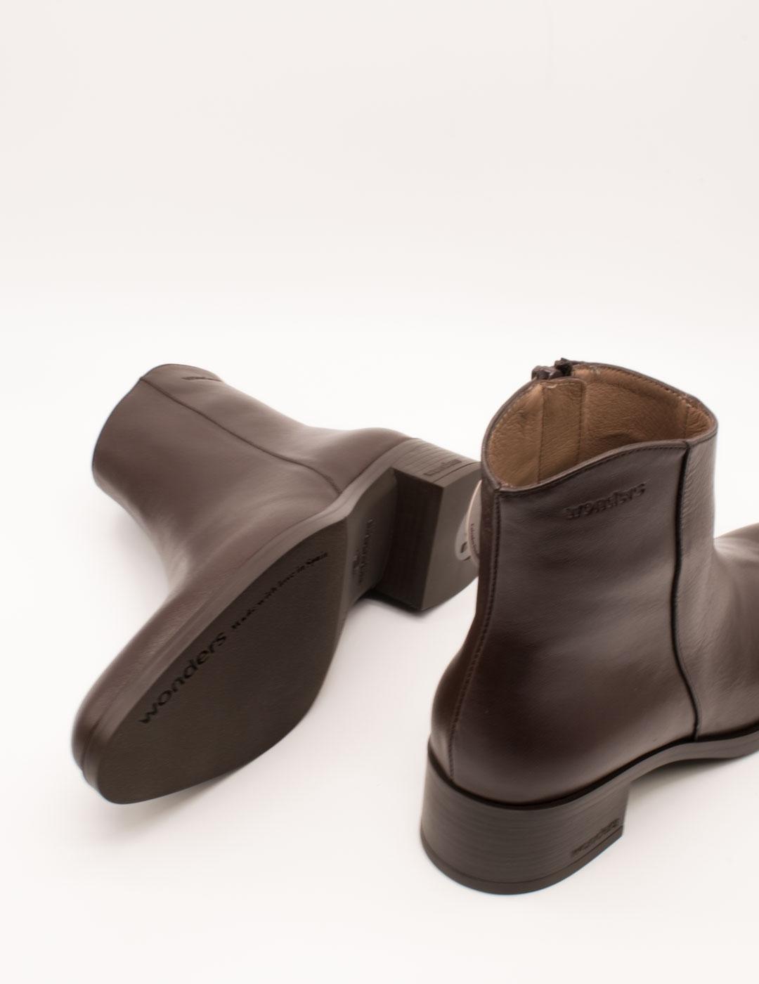 Botín Wonders D-1801 Isy Testa Marrón de Mujer